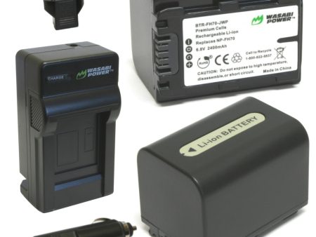 Sony NP-FH60, NP-FH70 Battery (2-Pack) and Charger by Wasabi Power Online now