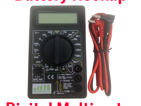 Battery Hookup Digital Multimeter w  Battery Included For Sale