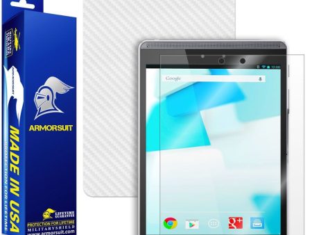 HP Pro Slate 8 Screen Protector + White Carbon Fiber Skin Discount