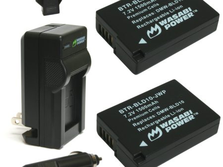 Panasonic DMW-BLD10, DE-A93B Battery (2-Pack) and Charger by Wasabi Power For Discount