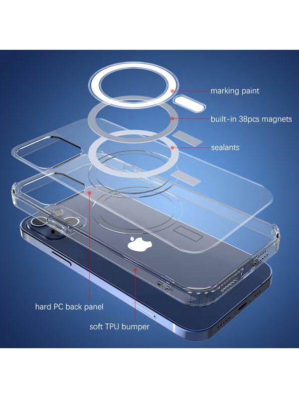 Magsafe Transparent Mobile Back Case For iPhone 14 For Cheap