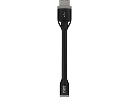 3sixT Clip & Sync Cable - USB-A to USB-C - 10cm - Black Hot on Sale