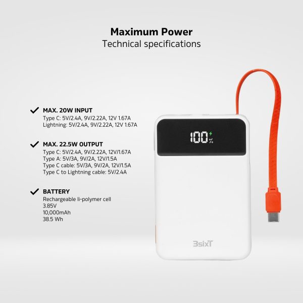 3sixT JetPak 2 in 1 10000mAh Power Bank on Sale