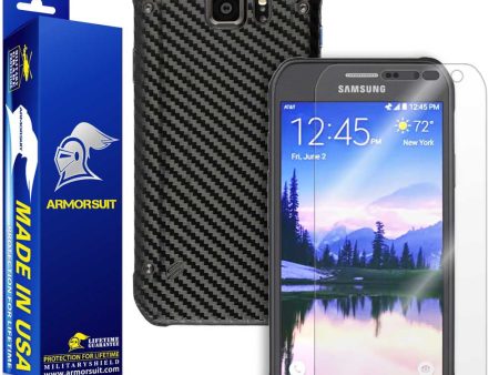 Samsung Galaxy S6 Active Screen Protector + Carbon Fiber Skin Protector Cheap