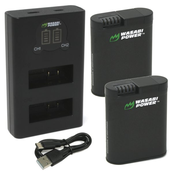 GoPro HERO13 Battery (2-Pack) & Dual Charger by Wasabi Power Fashion