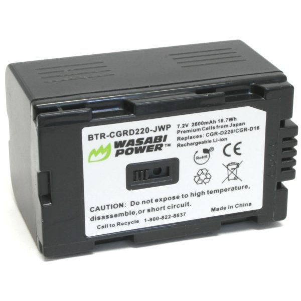 Panasonic CGR-D120, CGR-D210, CGR-D220 Battery by Wasabi Power Supply