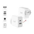 3sixT ANZ 65W USB-C PD + 2.4A Wall Charger - White Online Hot Sale