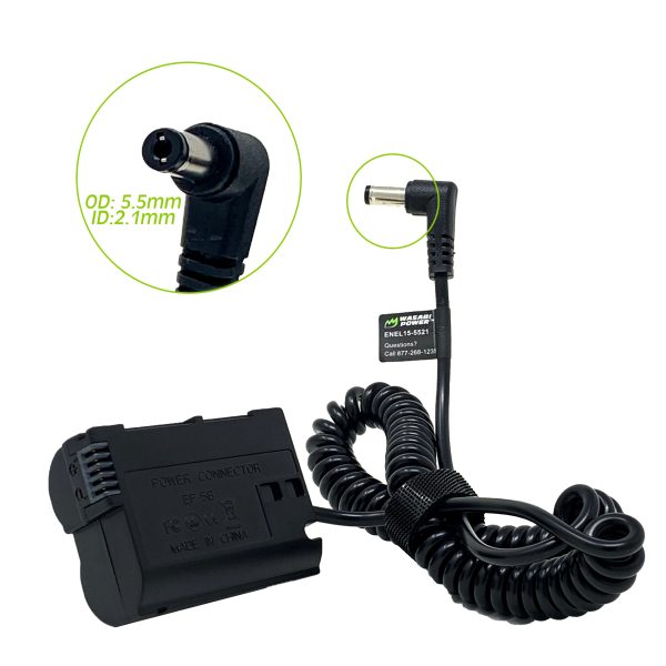 Nikon EN-EL15, EP-5B DC Coupler with AC Power Adapter by Wasabi Power Hot on Sale