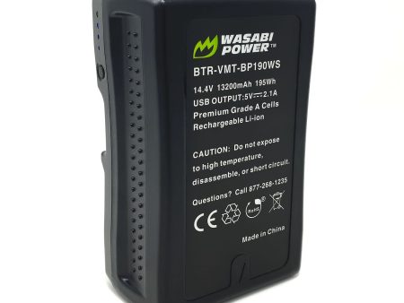 V-Mount Battery (14.4V, 13200mAh, 195Wh) by Wasabi Power Discount