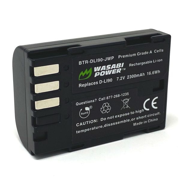 Pentax D-LI90, D-L190 Battery by Wasabi Power Online Sale