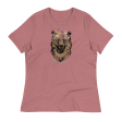 Women s Relaxed T-Shirt Bear Flower Crown Supply