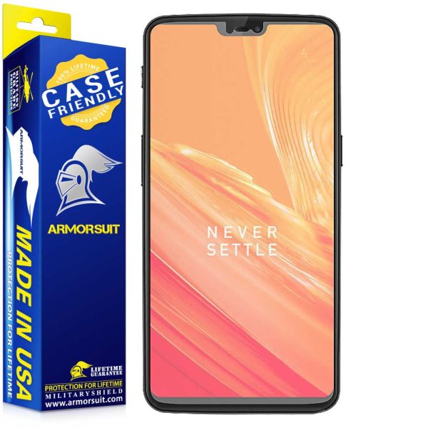 [2 Pack] OnePlus 6 Matte Case-Friendly Screen Protector Online now