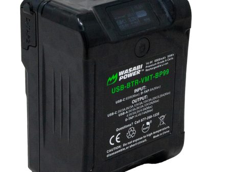 V-Mount Battery (14.4V, 6900mAh, 99Wh) with USB-C Fast Charging by Wasabi Power Online Sale