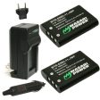 Pentax D-LI78, D-L178 Battery (2-Pack) and Charger by Wasabi Power Online