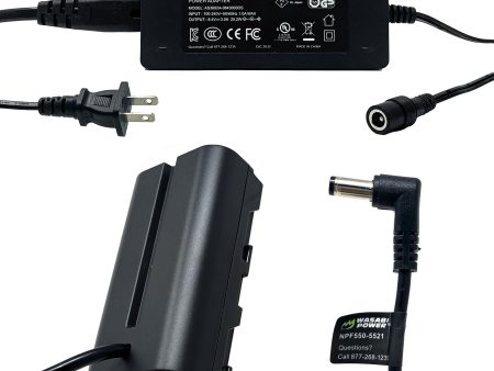 Sony NP-F330, NP-F550 (L Series) DC Coupler with AC Power Adapter by Wasabi Power Cheap