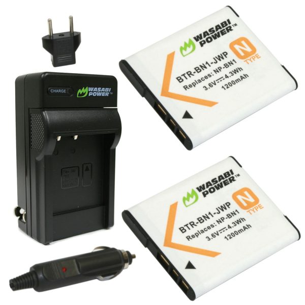 Sony NP-BN1 Battery (2-Pack) and Charger by Wasabi Power Supply