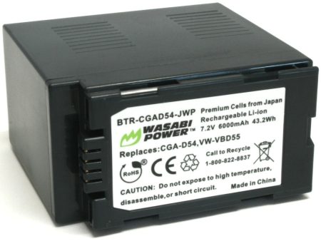 Panasonic CGA-D54,VW-VBD29, VW-VBD55 Battery by Wasabi Power Online now