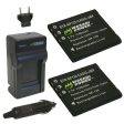 Casio NP-120 Battery (2-Pack) and Charger by Wasabi Power Hot on Sale