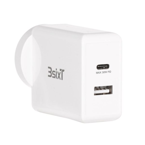 3sixT Wall Charger ANZ 30W USB-C PD + 2.4A Online now