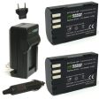 Pentax D-LI90, D-L190 Battery (2-Pack) and Charger by Wasabi Power Hot on Sale