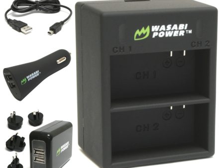 GoPro HERO3, HERO3+ Dual Charger + WW Plugs by Wasabi Power For Sale