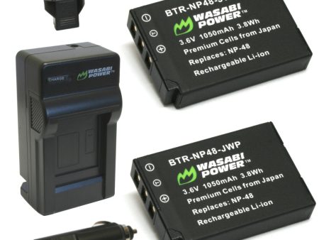 Fujifilm NP-48 Battery (2-Pack) and Charger by Wasabi Power For Discount