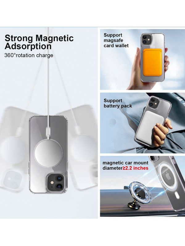 Magsafe Transparent Mobile Back Case For iPhone 12 Online Hot Sale