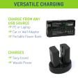 Sony NP-F330, NP-F530, NP-F550, NP-F570 (L Series) Battery (2-Pack) and Dual Charger by Wasabi Power Online Sale