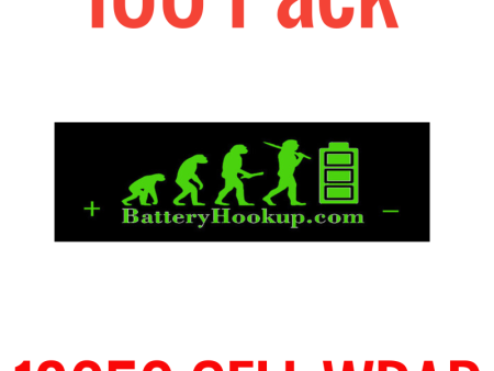 100 Pack Battery Hookup 18650 Cell Wrap Online now