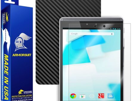 HP Pro Slate 8 Screen Protector + Black Carbon Fiber Skin Sale