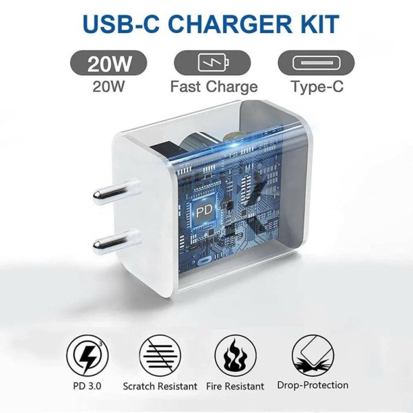 Karwan 20W Efficient Type C Smart Charging Adapter Only Fashion