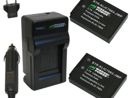 Kodak KLIC-7003 Battery (2-Pack) and Charger by Wasabi Power For Cheap