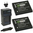 Panasonic VW-VBX090 Battery (2-Pack) and Charger by Wasabi Power Online Hot Sale