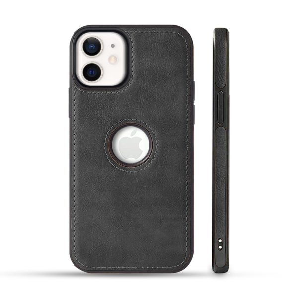 Pu Leather Back Cover for  Apple iPhone 12 Online now