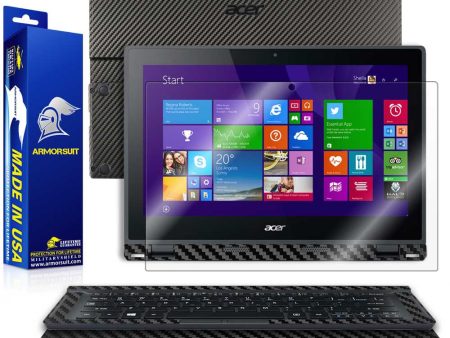 Acer Aspire Switch 12 Screen Protector + Black Carbon Fiber Skin For Discount