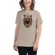 Women s Relaxed T-Shirt Bear Flower Crown Supply