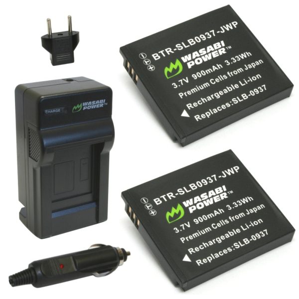 Samsung SLB-0937 Battery (2-Pack) and Charger by Wasabi Power Online now