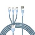 Karwan 3-in-1 Fast Charging Cable | 100W Power | USB-C, Lightning & Micro USB Fashion