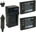 Pentax D-LI2, D-L12 Battery (2-Pack) and Charger by Wasabi Power Hot on Sale