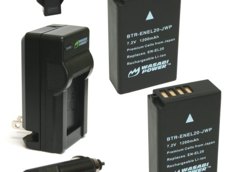 Nikon EN-EL20, EN-EL20a Battery (2-Pack) and Charger by Wasabi Power Fashion