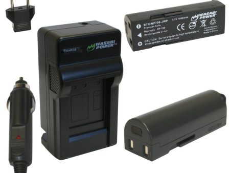 Pentax D-LI72, D-L172 Battery (2-Pack) and Charger by Wasabi Power For Sale