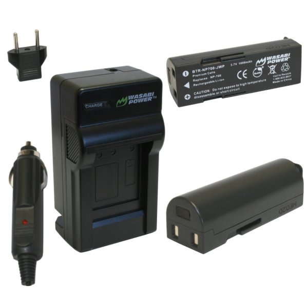 Pentax D-LI72, D-L172 Battery (2-Pack) and Charger by Wasabi Power For Sale