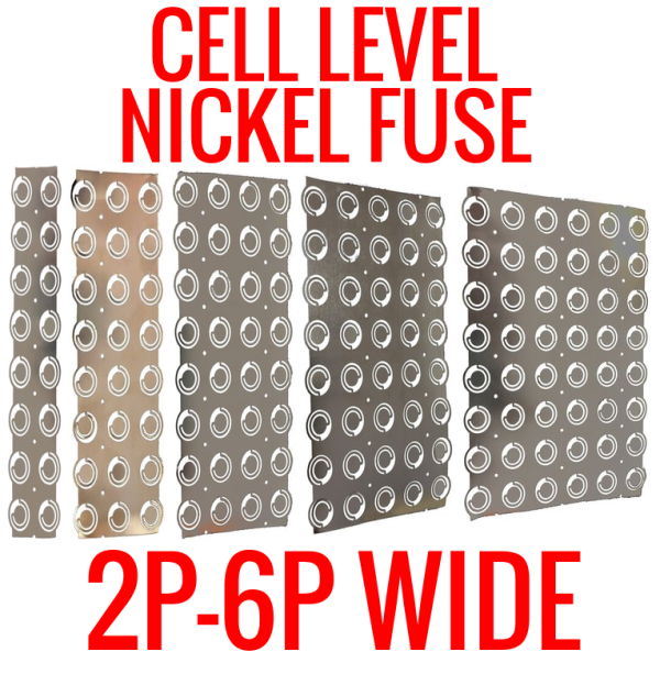 NICKEL FUSE 2P-6P WIDE CONTINUOUS ROLL BY THE FOOT! 18650 CELL LEVEL FUSING For Sale