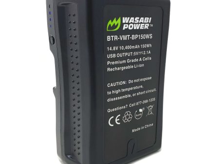 V-Mount Battery (14.8V, 10400mAh, 150Wh) by Wasabi Power Online now