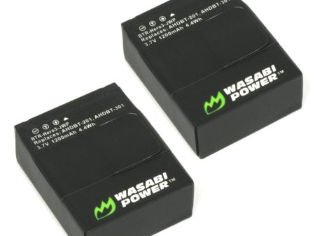 GoPro HERO3, HERO3+ Battery (1200mAh, 2-Pack) by Wasabi Power Cheap