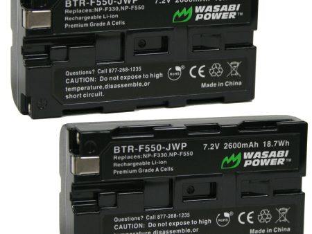 Sony NP-F330, NP-F530, NP-F550, NP-F570, CN-160, CN-216 (L Series) Battery (2-Pack) by Wasabi Power Sale