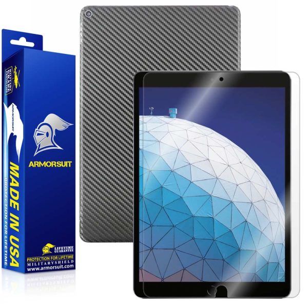 Apple iPad Air 3 (2019) 4G LTE Screen Protector + Carbon Fiber Skin Online now