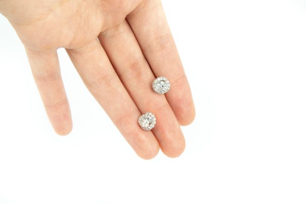 Diamond on the Swirl Studs Online now