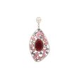 Pink Tourmaline + Sapphire Ear Pendants Discount