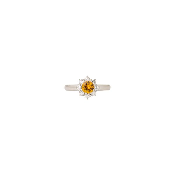 Sunny Yellow Sapphire Diamond Ring Discount